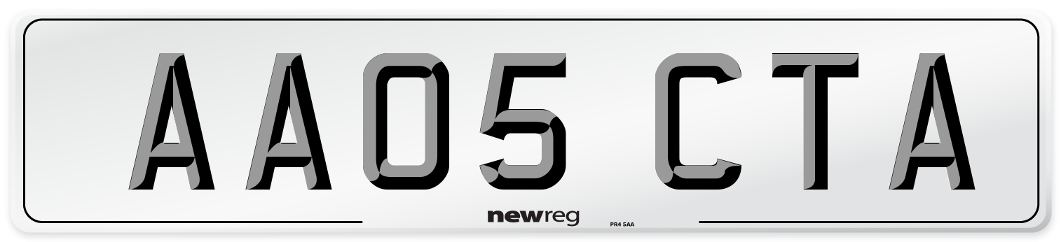 AA05 CTA Number Plate from New Reg